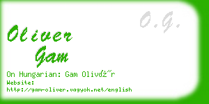 oliver gam business card